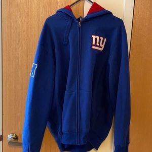 NWT NY Giants Hoodie Fleece Lined sz XL